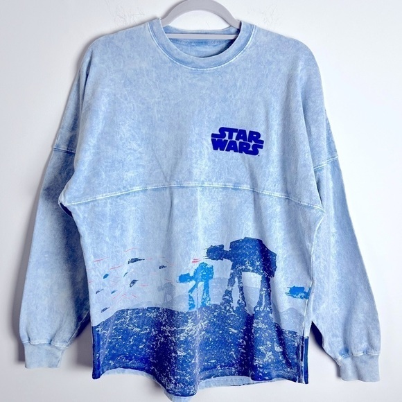 Disney Parks Spirit Jersey Star Wars HOTH Oversized Blue with Graphic - Picture 4 of 11